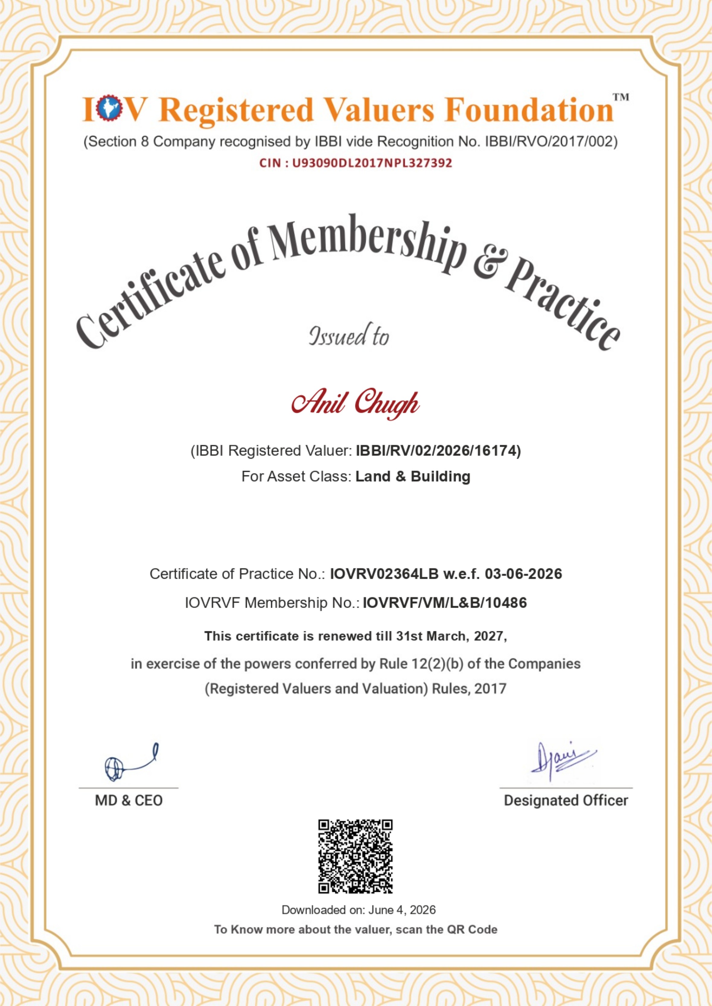 IBBI COP - IOV Registered Valuers Foundation